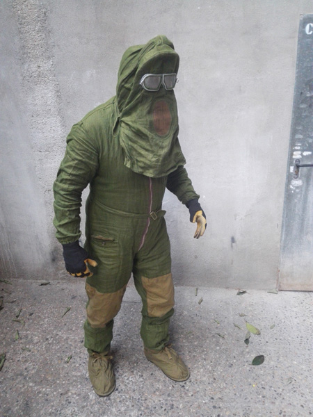 traje proteccion trabajo 1pieza avejas militar textil verde